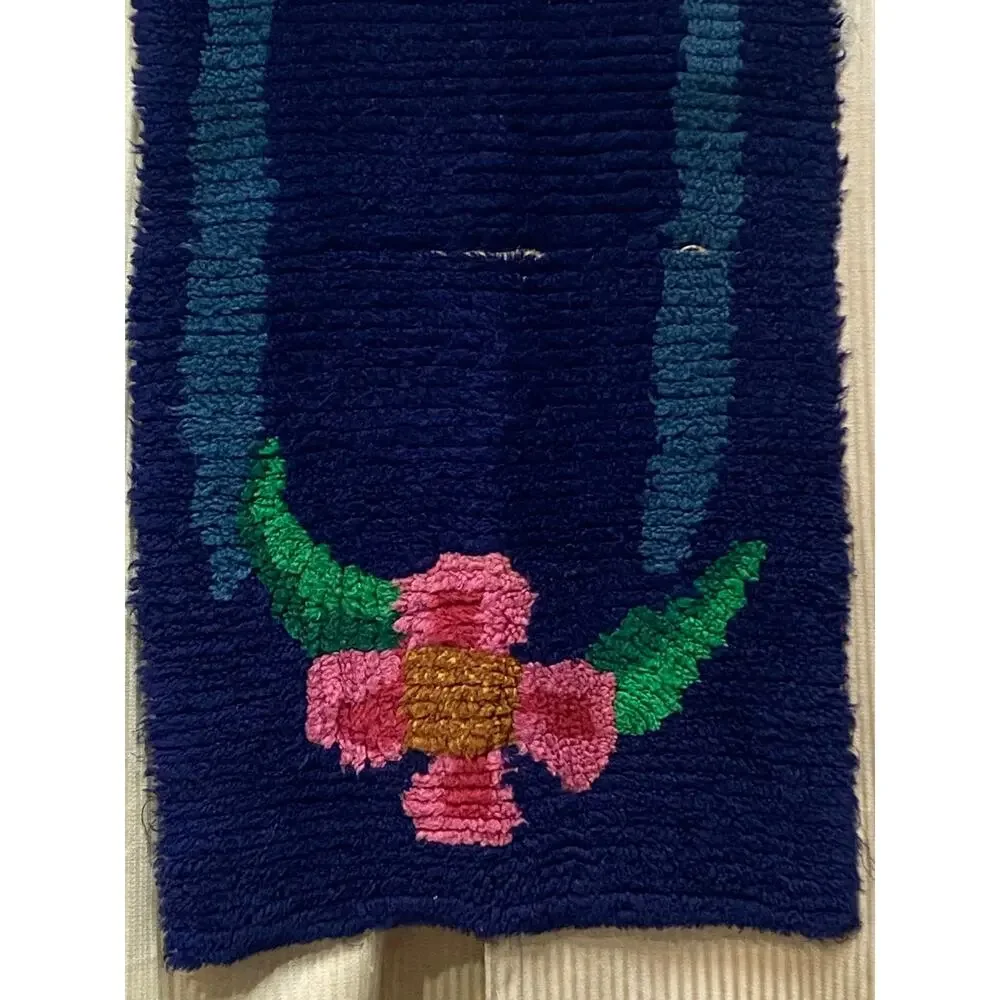 1930s Vintage Chenille Rug Mat Boudoir 31
